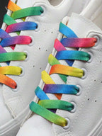 1 Pair Universal Rainbow Gradient Shoelace 120cm, Colorful Vertical Stripe Y2K Fashion Laces For Sneakers, Canvas Shoes, Sports Shoes,White Shoes,Basketball Shoes,Trainers Running Shoes