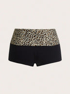 SHEIN ICON Y2k Summer Women's Going Out Sexy Concert Club Clubbing Striped Rainbow Colorful Striped Elastic Waist Skinny Shorts