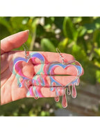 Acrylic Transparent Cute Cloud & Rainbow Design Earrings, Casual Jewelry Accessories, Gift For Girls, Valentine's Day,Valentine's Day Gifts,Mom,Mother,Mother's Day,Gift