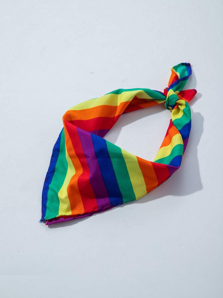 1pc Striped Elegant Polyester Neckerchief, Suitable For Daily Wear And Party Occasions Summer Hair Accessories Beach Hair Bands Vacay Headbands Elegant Scarf Women Bandana