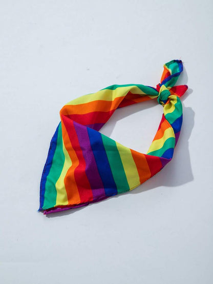 1pc Striped Elegant Polyester Neckerchief, Suitable For Daily Wear And Party Occasions Summer Hair Accessories Beach Hair Bands Vacay Headbands Elegant Scarf Women Bandana