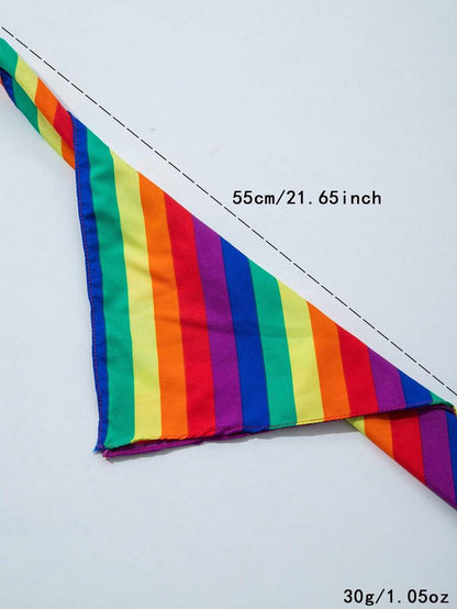 1pc Striped Elegant Polyester Neckerchief, Suitable For Daily Wear And Party Occasions Summer Hair Accessories Beach Hair Bands Vacay Headbands Elegant Scarf Women Bandana