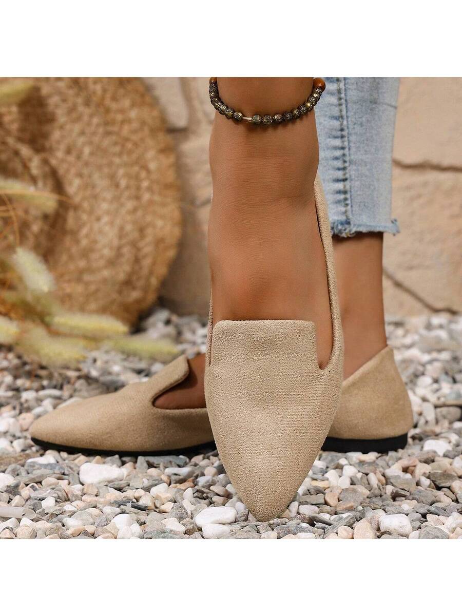 Women's Pointed Toe Flat Shoes, Black Work Shoes, Casual Sneakers, Leopard, Rainbow, Military Green, Black With Gold Thread, Slip-On Flats, Versatile & Comfortable, Lightweight Fabric Shoes For Women, Batch Differences May Cause Slight Color Variation, As