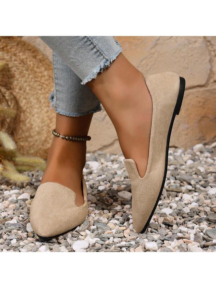Women's Pointed Toe Flat Shoes, Black Work Shoes, Casual Sneakers, Leopard, Rainbow, Military Green, Black With Gold Thread, Slip-On Flats, Versatile & Comfortable, Lightweight Fabric Shoes For Women, Batch Differences May Cause Slight Color Variation, As