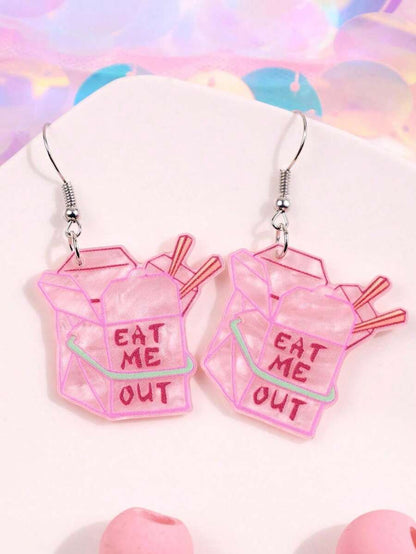 Acrylic Transparent Cute Cloud & Rainbow Design Earrings, Casual Jewelry Accessories, Gift For Girls, Valentine's Day,Valentine's Day Gifts,Mom,Mother,Mother's Day,Gift