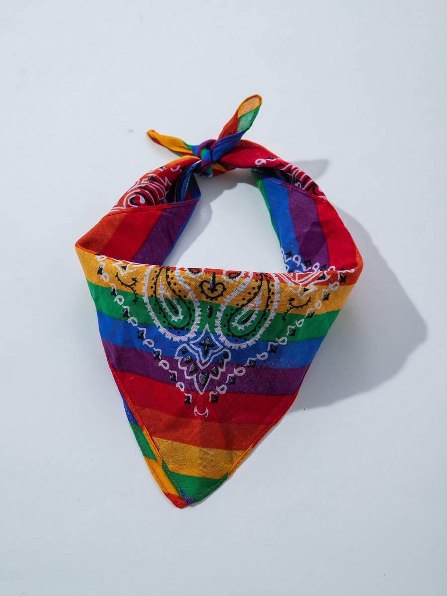 1pc Striped Elegant Polyester Neckerchief, Suitable For Daily Wear And Party Occasions Summer Hair Accessories Beach Hair Bands Vacay Headbands Elegant Scarf Women Bandana