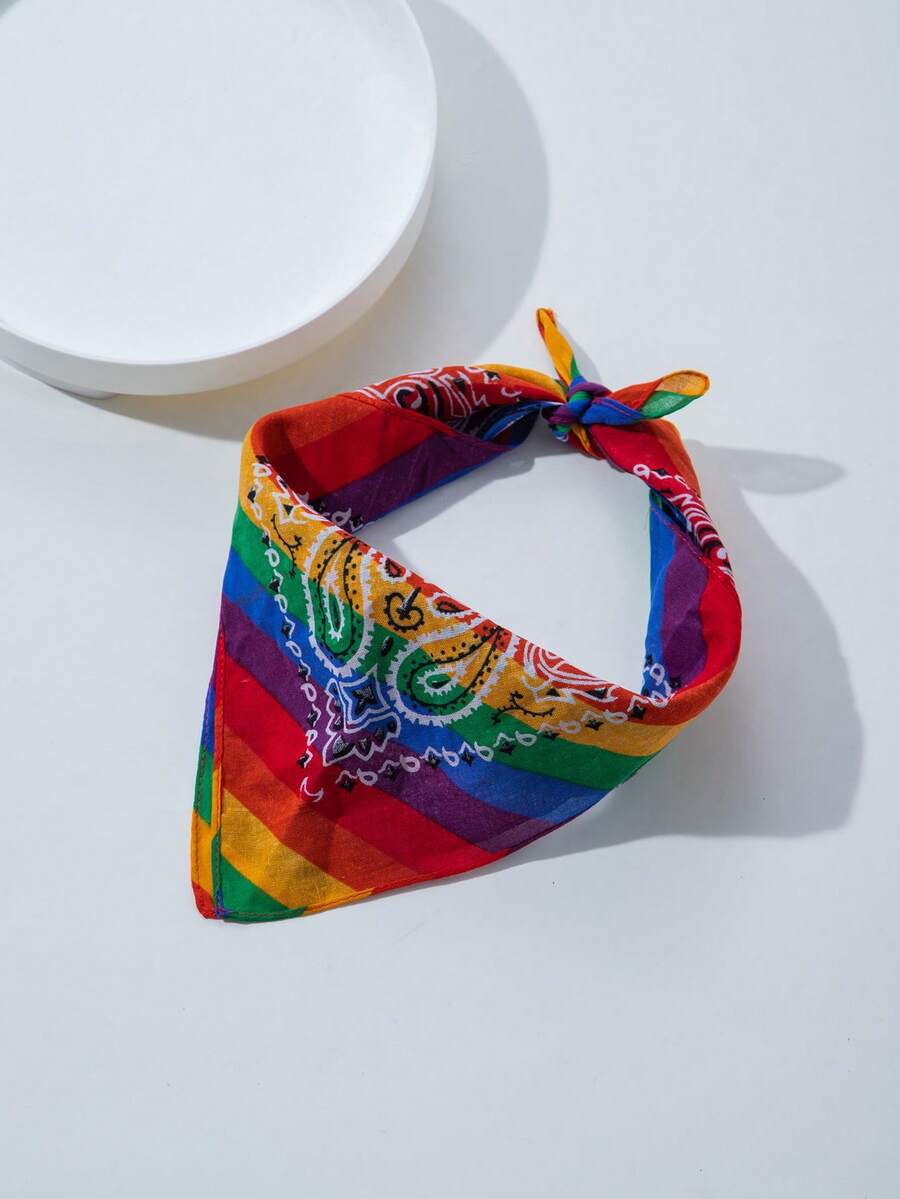 1pc Striped Elegant Polyester Neckerchief, Suitable For Daily Wear And Party Occasions Summer Hair Accessories Beach Hair Bands Vacay Headbands Elegant Scarf Women Bandana