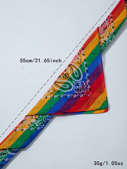 1pc Striped Elegant Polyester Neckerchief, Suitable For Daily Wear And Party Occasions Summer Hair Accessories Beach Hair Bands Vacay Headbands Elegant Scarf Women Bandana