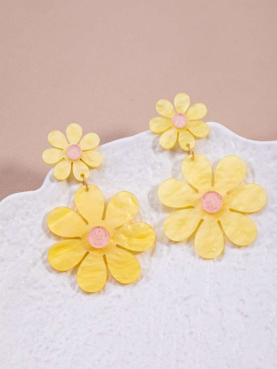 Acrylic Transparent Cute Cloud & Rainbow Design Earrings, Casual Jewelry Accessories, Gift For Girls, Valentine's Day,Valentine's Day Gifts,Mom,Mother,Mother's Day,Gift