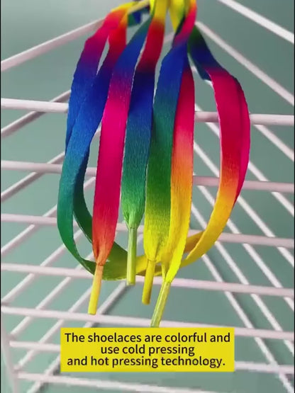 1 Pair Universal Rainbow Gradient Shoelace 120cm, Colorful Vertical Stripe Y2K Fashion Laces For Sneakers, Canvas Shoes, Sports Shoes,White Shoes,Basketball Shoes,Trainers Running Shoes